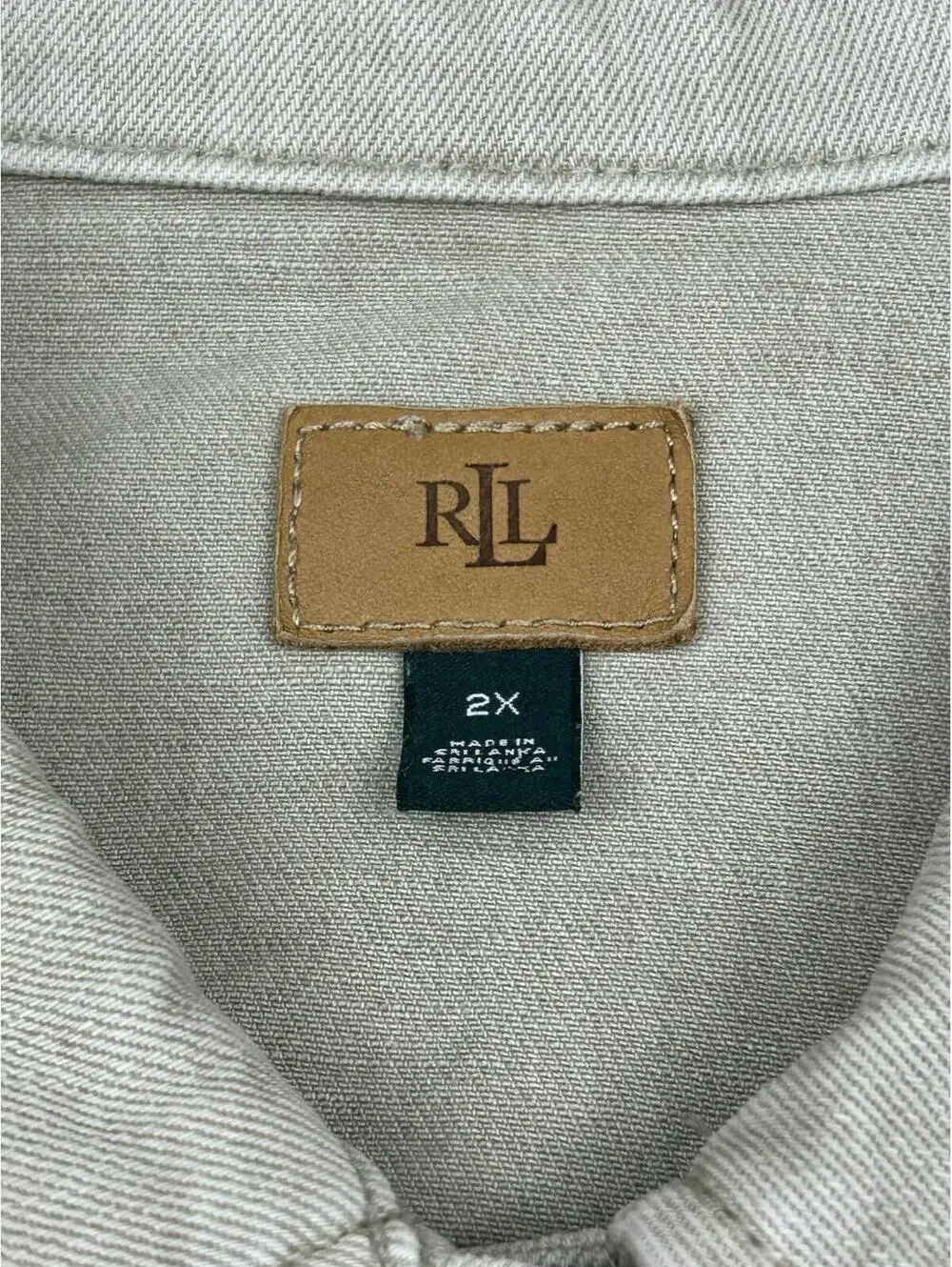 Ralph Lauren RL Cropped Denim Jacket Size 2X - Picture 5 of 12